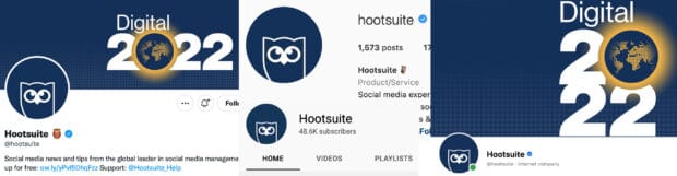 Hootsuite Digital 2022 profile and cover images
