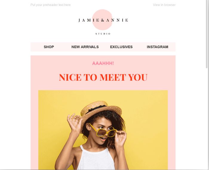Ecommerce Email Templates - Welcome Email Template
