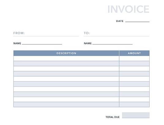 Invoice Design Templates and Examples: Basic Invoice