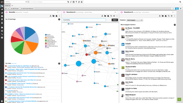 Nexalogy top 10 hashtags