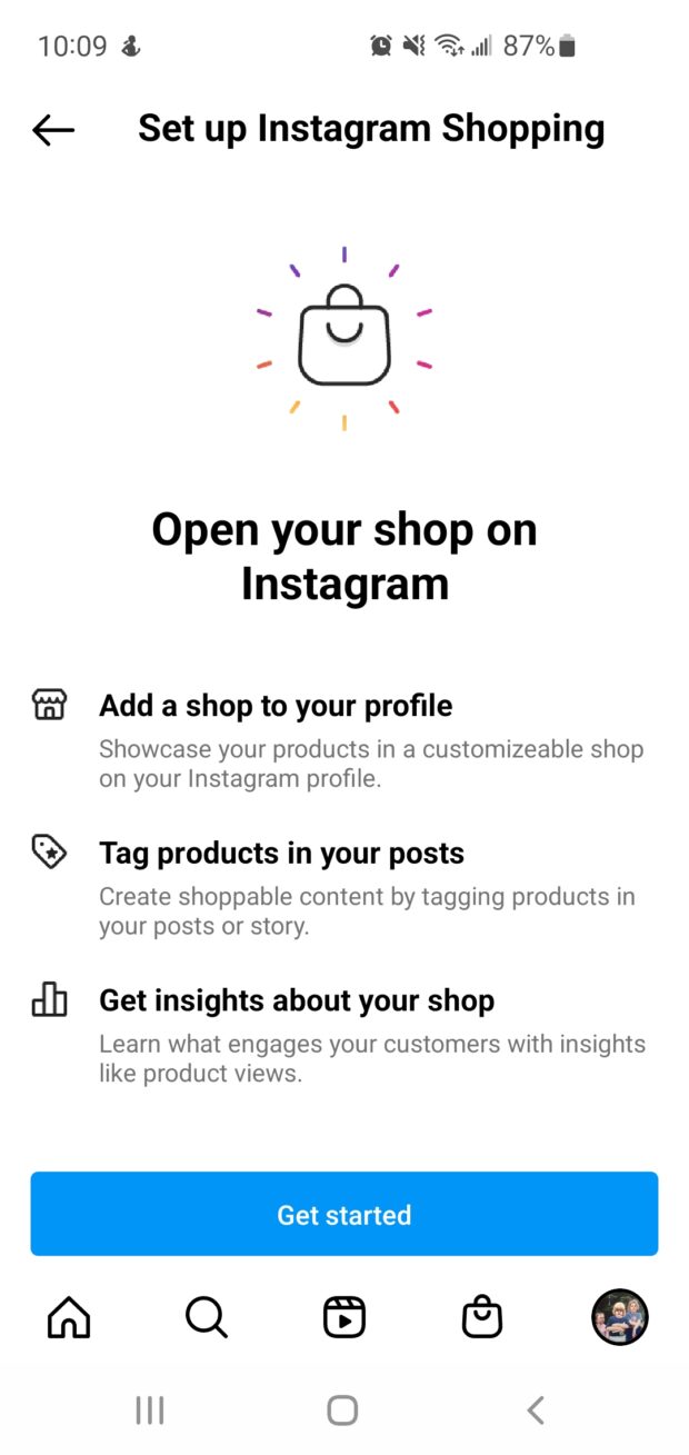 set up instagram shopping for business accounts