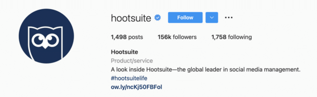Hootsuite Instagram bio