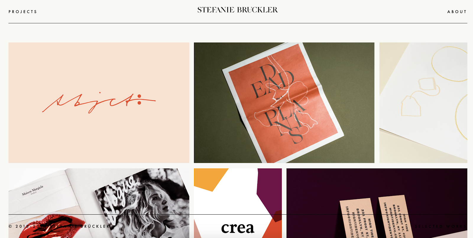 Graphic design portfolio example: Stefanie Brüeckler