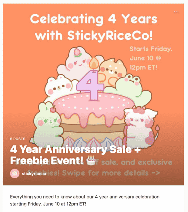 Celebrating 4 years with StickyRiceCo