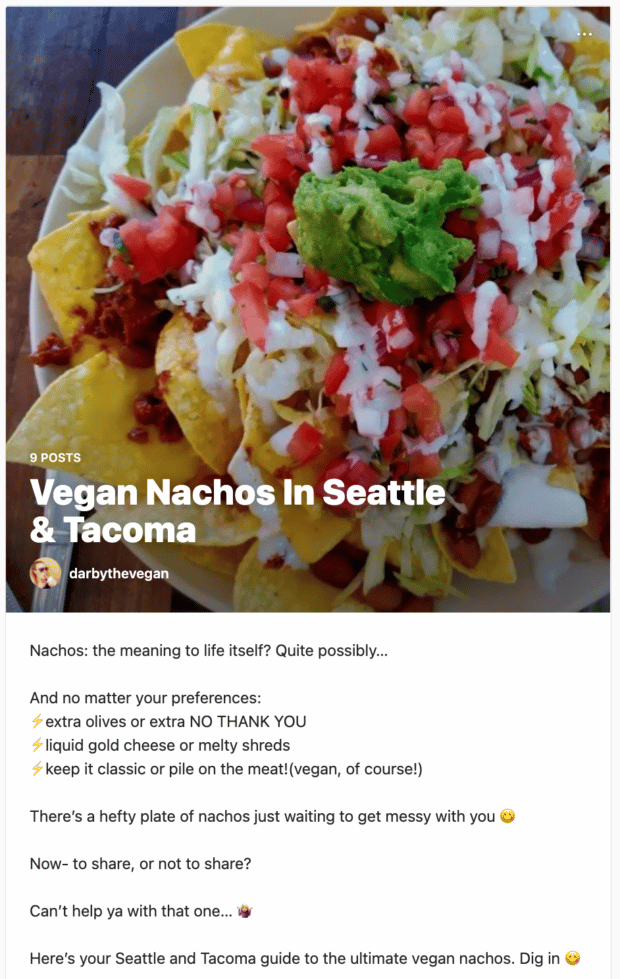 Vegan Nachos in Seattle & Tacoma