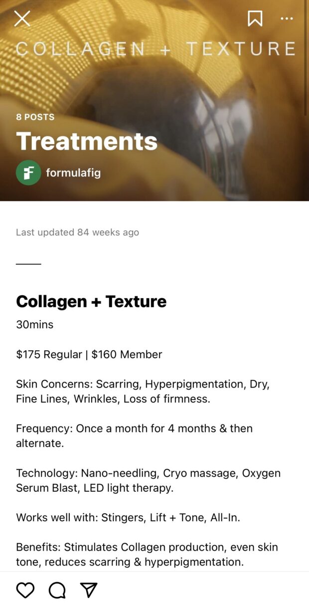Collagen and Texture treatments