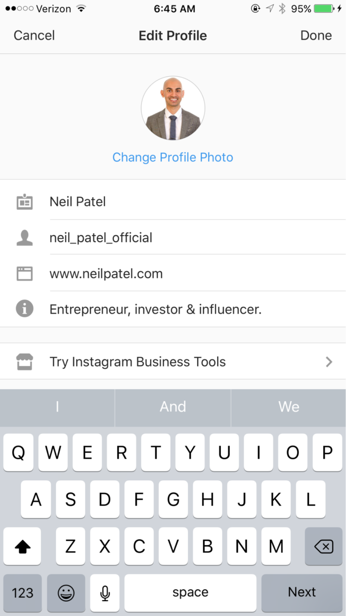 A screenshot of an Instagram profile designed for maximum engagement.