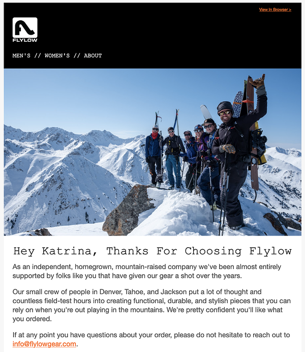 flylow gear example of niche marketing
