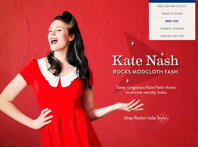 An example influencer marketing ad featuring Kate Nash. 