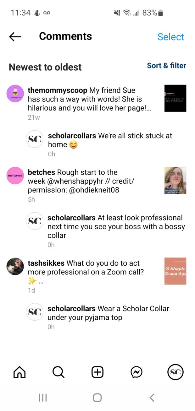 automatic comments by post on Instagram posts
