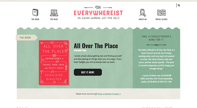 Personal Website Examples: The Everywhereist