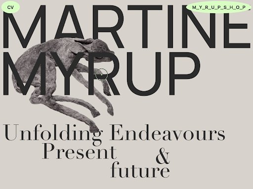 best personal website examples: martine myrup portfolio