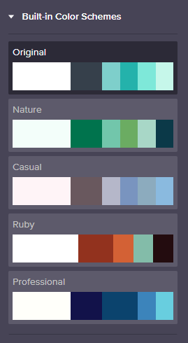 Choose between Piktochart's different color themes when editing your image.