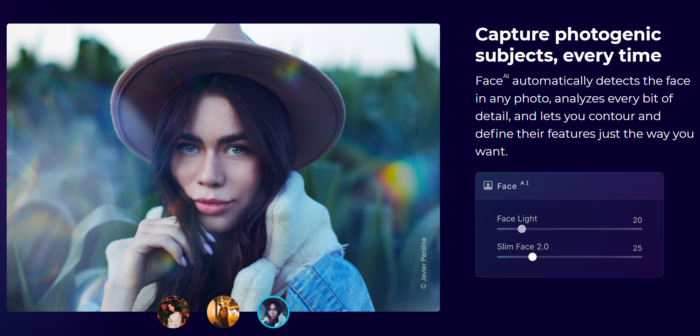 Luminar AI offers AI portrait, or Face AI, to enhance photos.