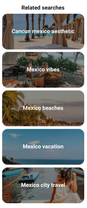 related searches Cancun aesthetic and Mexico beaches