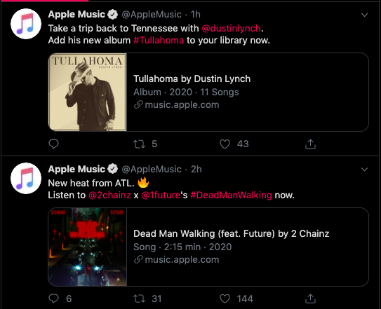 apple music twitter