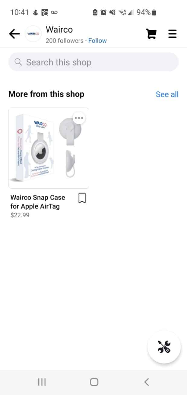 Wairco Snap case for Apple AirTag