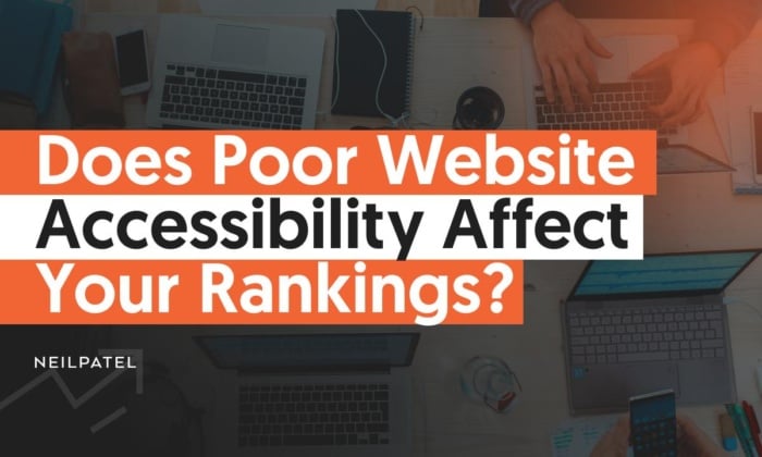 Graphic that says, "Does poor website accessibility affect your rankings?"
