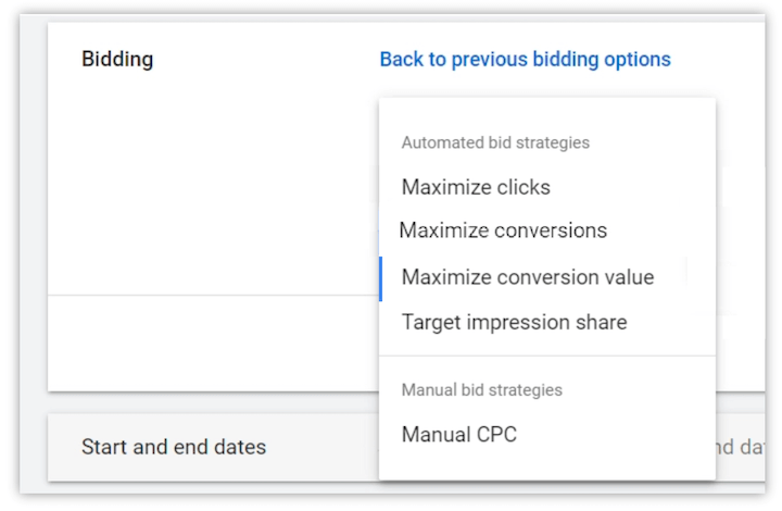 maximize conversion value bidding in google ads