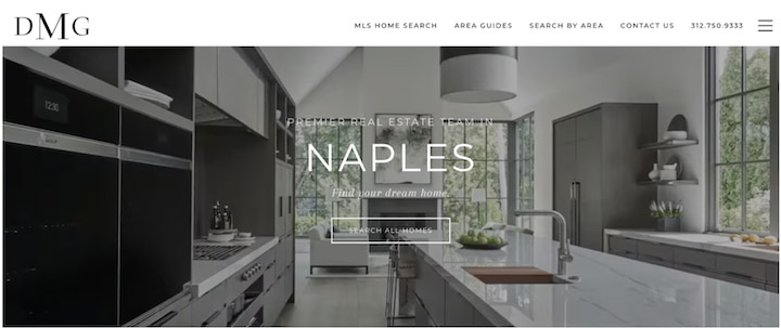 real estate website design examples - dawn mckenna's website