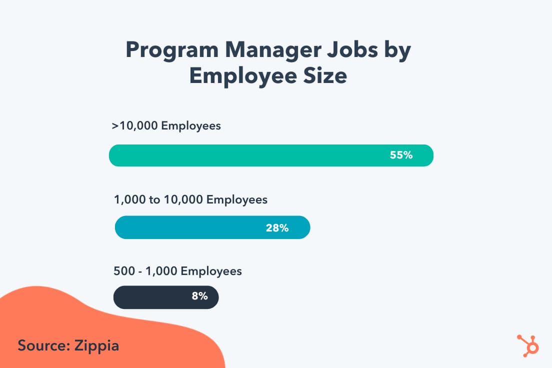 Program managers employment by company size