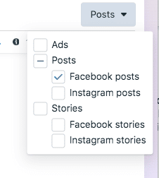 Facebook posts content insights