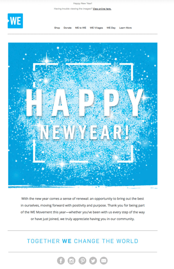 end of year customer appreciation email example - nonprofit