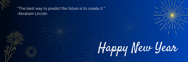happy new year wishes and greetings - email banner with quote