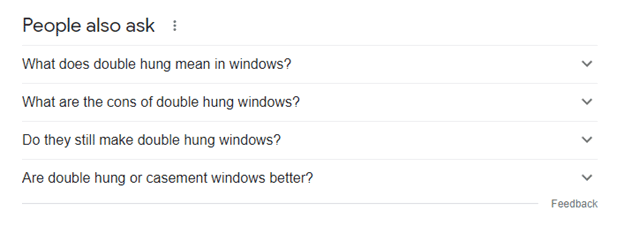 People also ask results on Google for window blogs