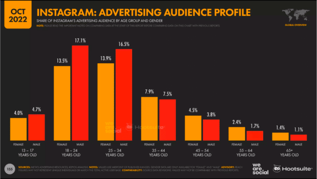 Instagram advertising audience profile