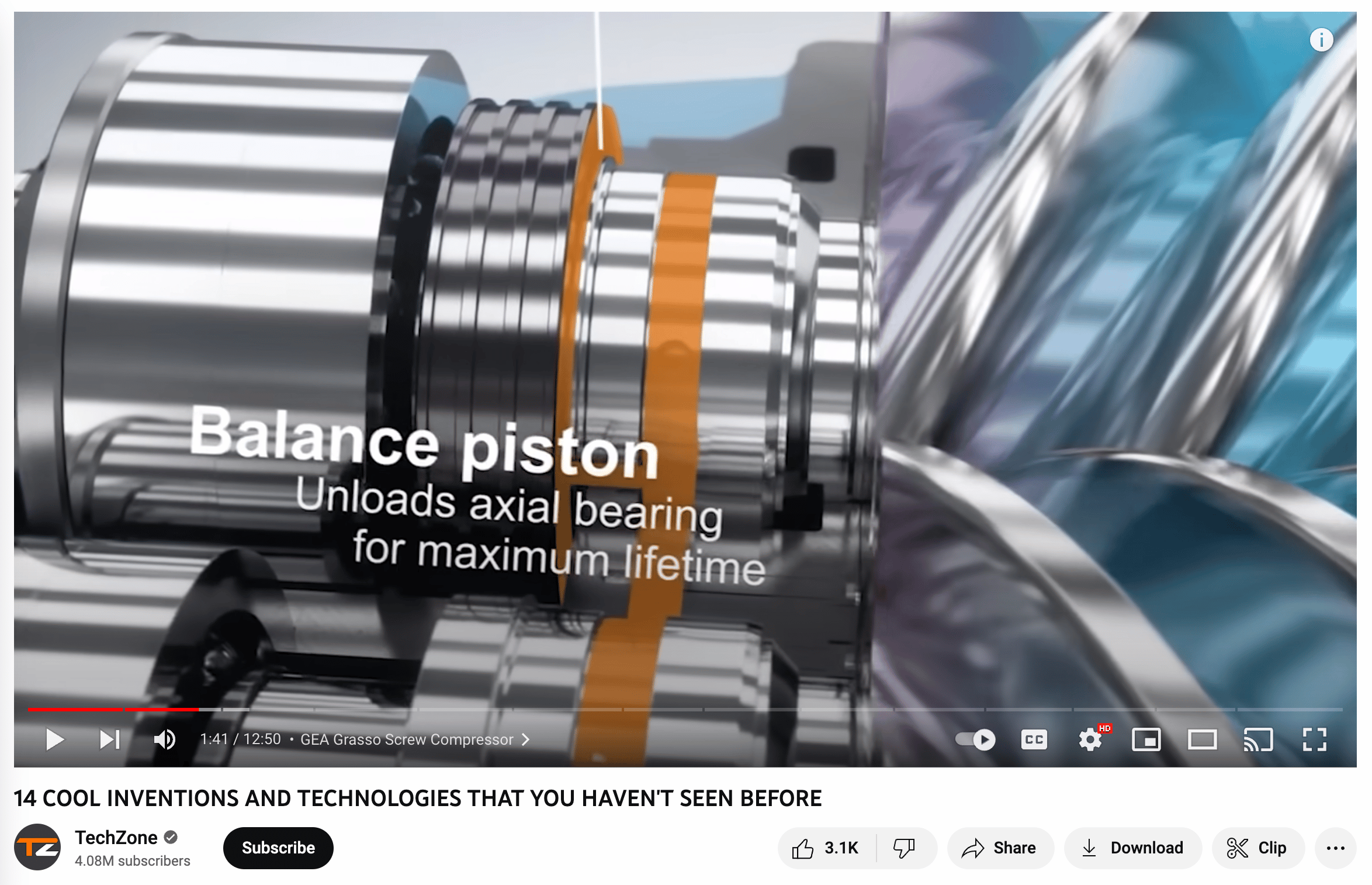 tech zone technology review video showing balance piston