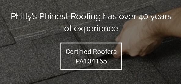 Screenshot of the product attributes of a Philadelphia roofing company.