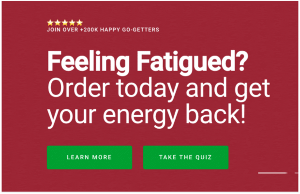 feeling fatigued? order today and get your energy back learn more and take the quiz 