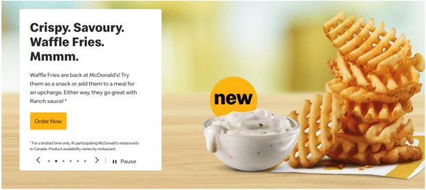 McDonald’s crispy savory waffle fries order now