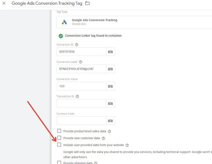 google ads enhanced conversions setup - google ads conversion tracking tag