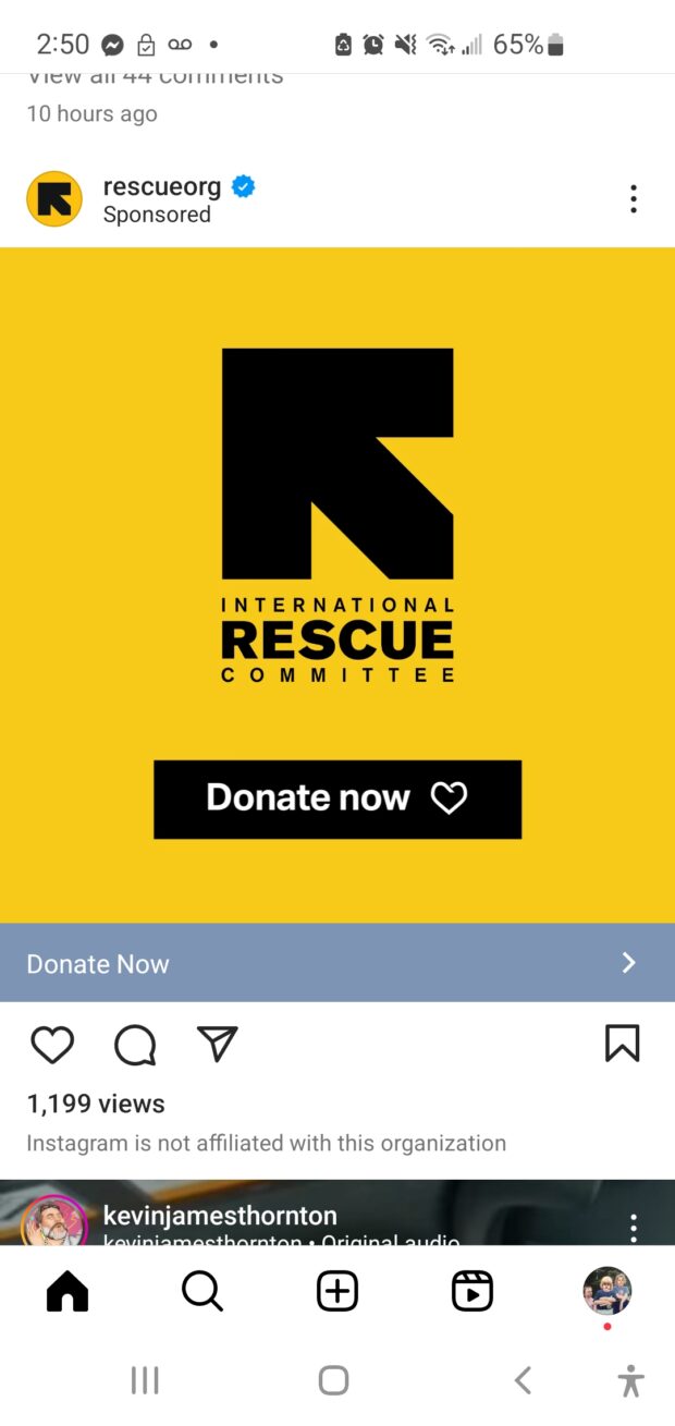 Rescue organization donate now