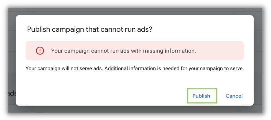 how to set up dynamic search ads in google - set up campaign that cannot run ads