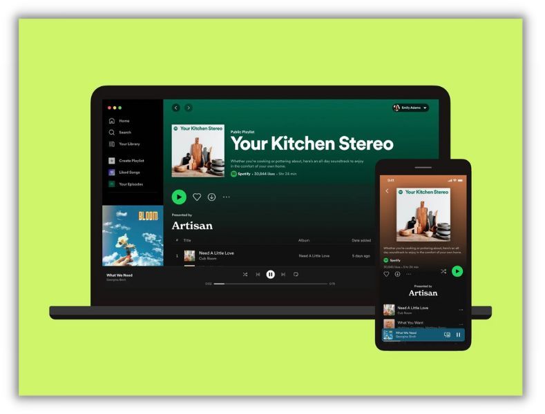 spotify advertising - example of sponsored playlist