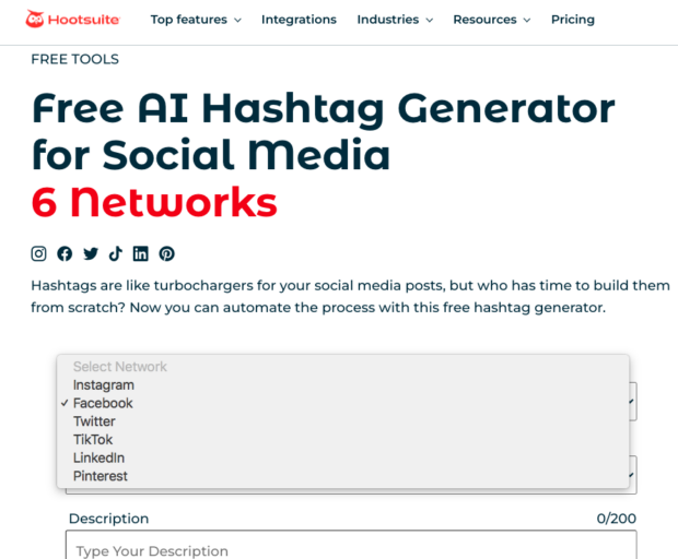 Free AI Hashtag Generator for Social Media 6 Networks