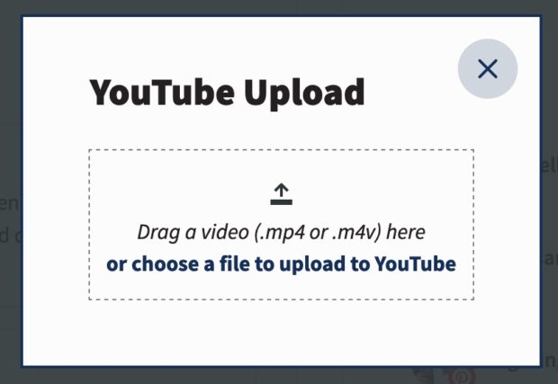 YouTube Upload drag a video or choose a file to upload