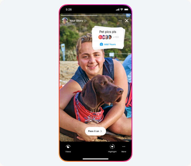 add yours sticker pet pics with dog