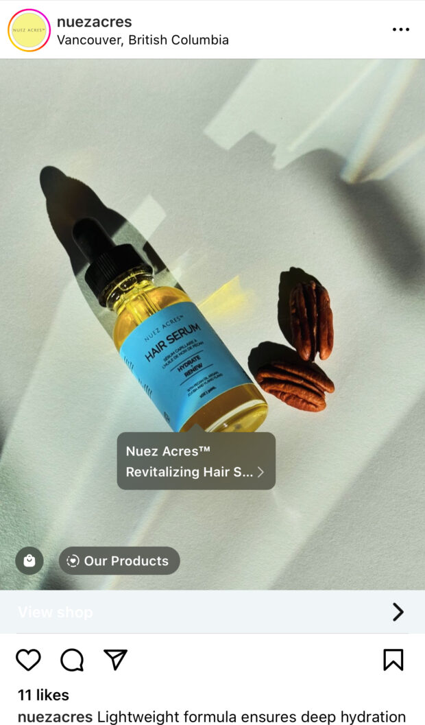 Nueza Cres revitalizing hair serum product
