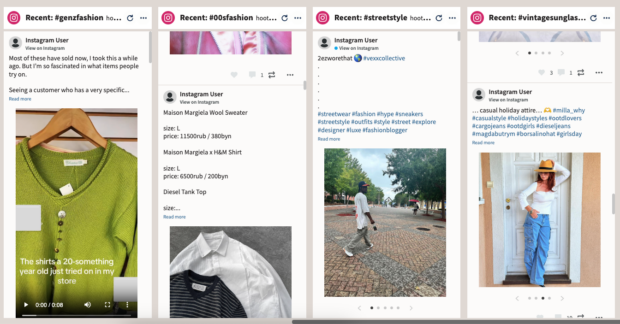 Hootsuite Streams Instagram trending fashion hashtags