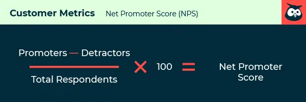 Net promoter score (NPS) calculation shown in branded hootsuite graphic