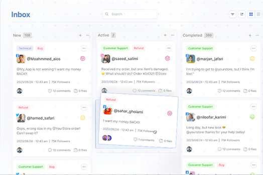 Lucidya social inbox dashboard