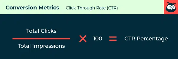 Click-through rate (CTR) formula