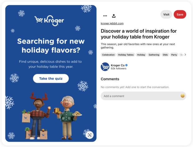 Kroger holiday flavours quiz