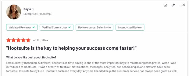 Hootsuite positive review