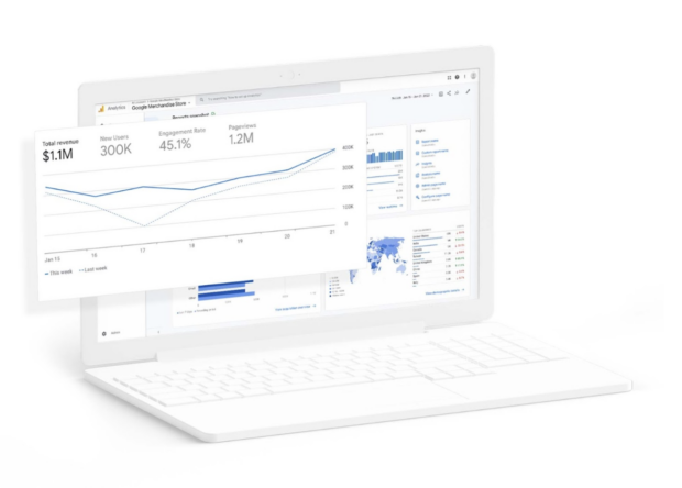 screenshot of google analytics dashboard