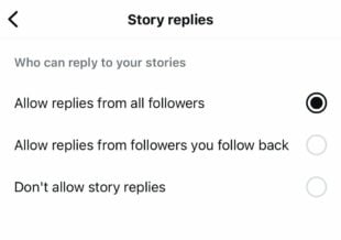 Instagram Story replies